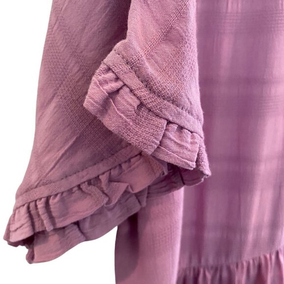 Time and Tru Lilac Baby Doll Short Sleeve Blouse - Picture 3 of 5